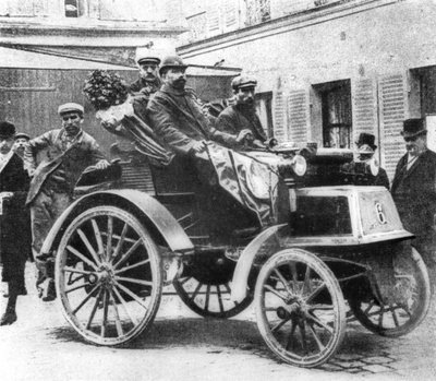 A Panhard-Levassor Car Winning the First Prize by French Photographer
